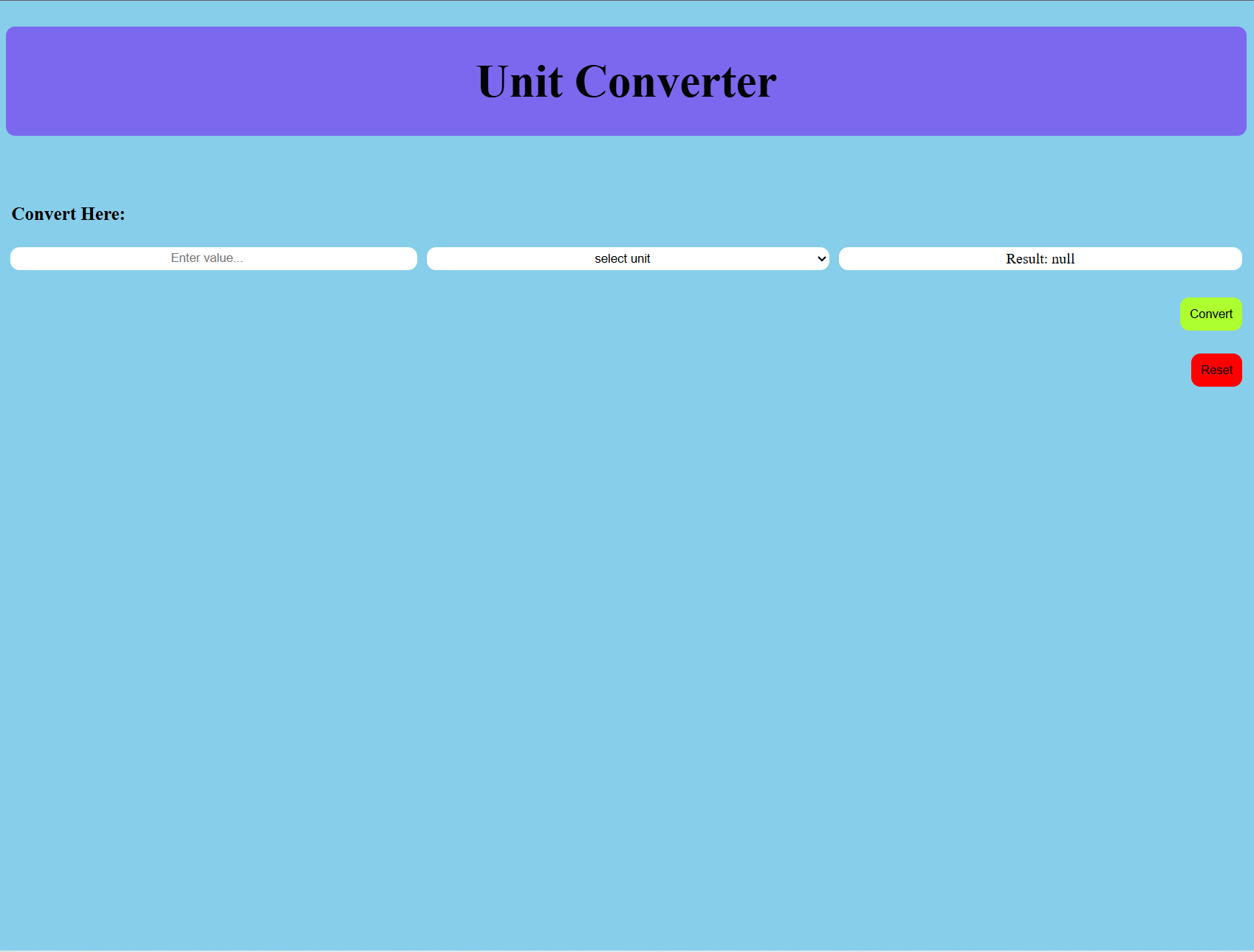 Unit Converter Screenshot