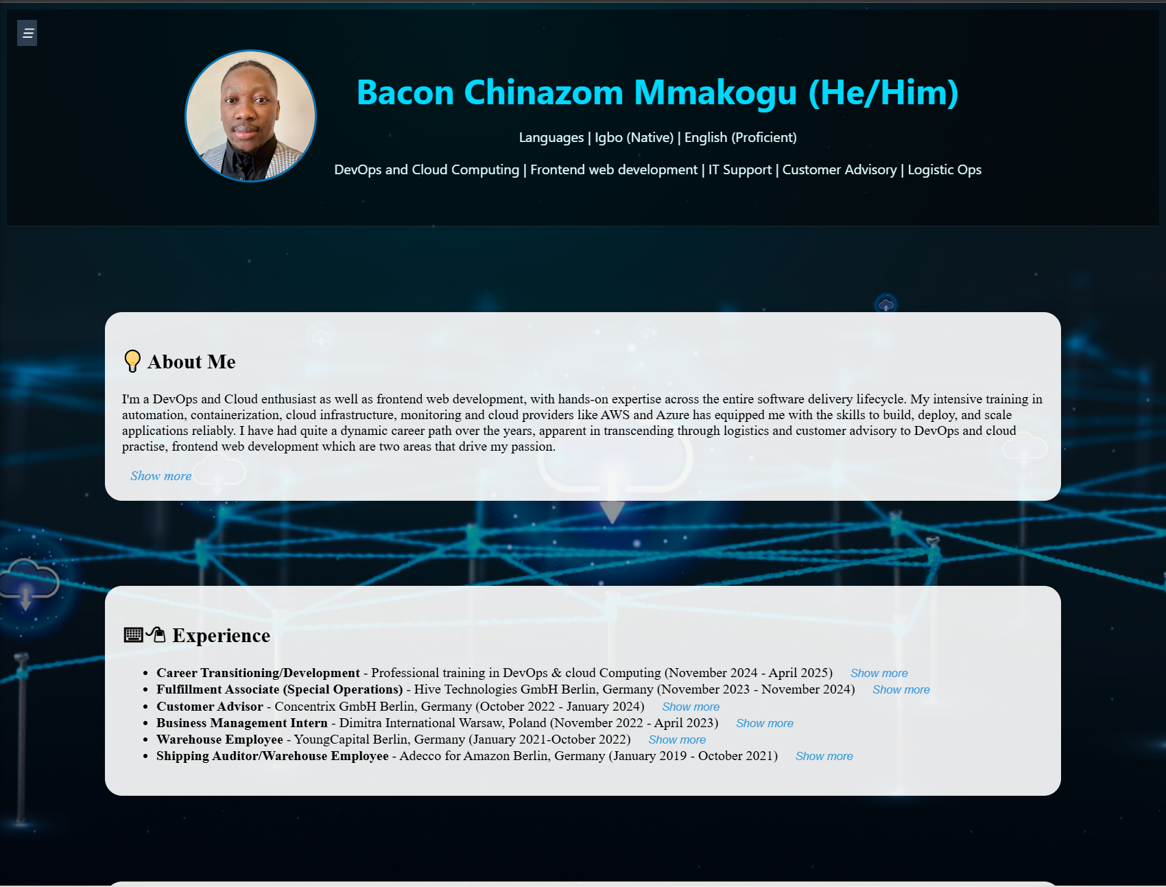 Portfolio Website Screenshot
