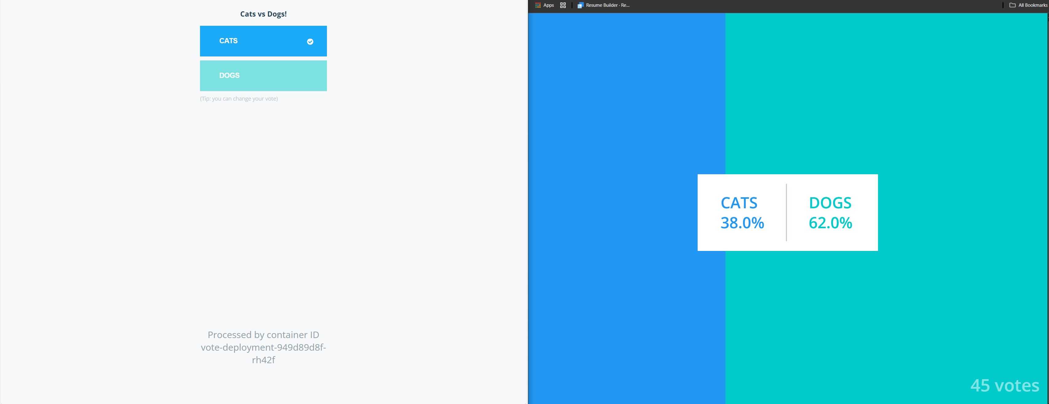 EKS-based Microservice App Screenshot